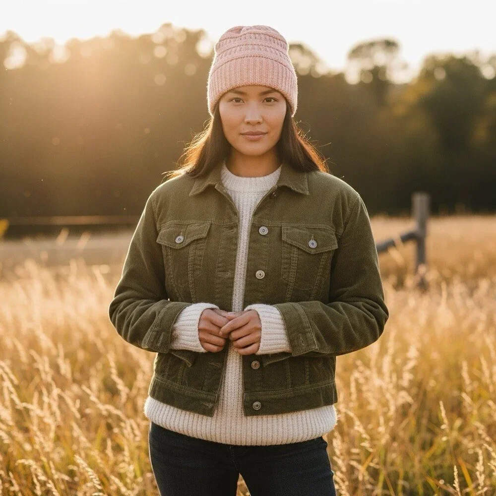 ❄️ 3/$17 NEW Satin Lined Winter Knitted Womens Beanie Hat Pink Cap Curly Girl